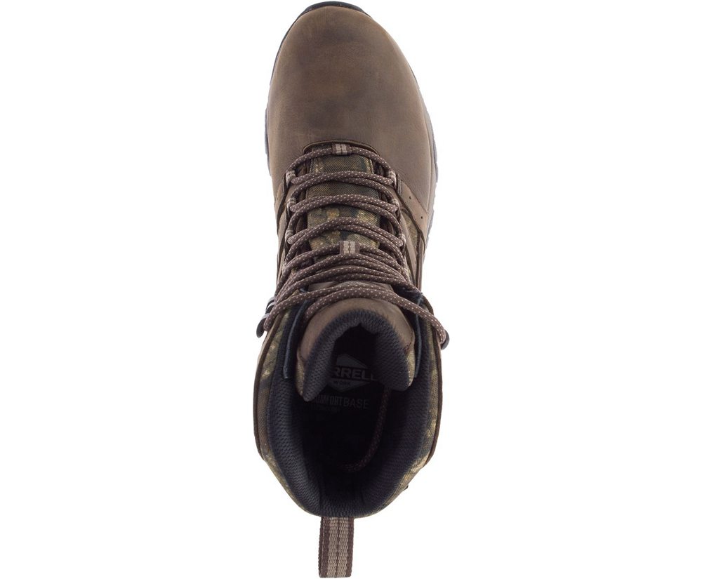 Merrell Work Boots Brown - Moab Timber 8\" Waterproof SR - Mens 35VBQYCMZ